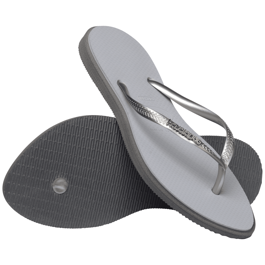Women's Slim Point Flip Flops - Steel Grey