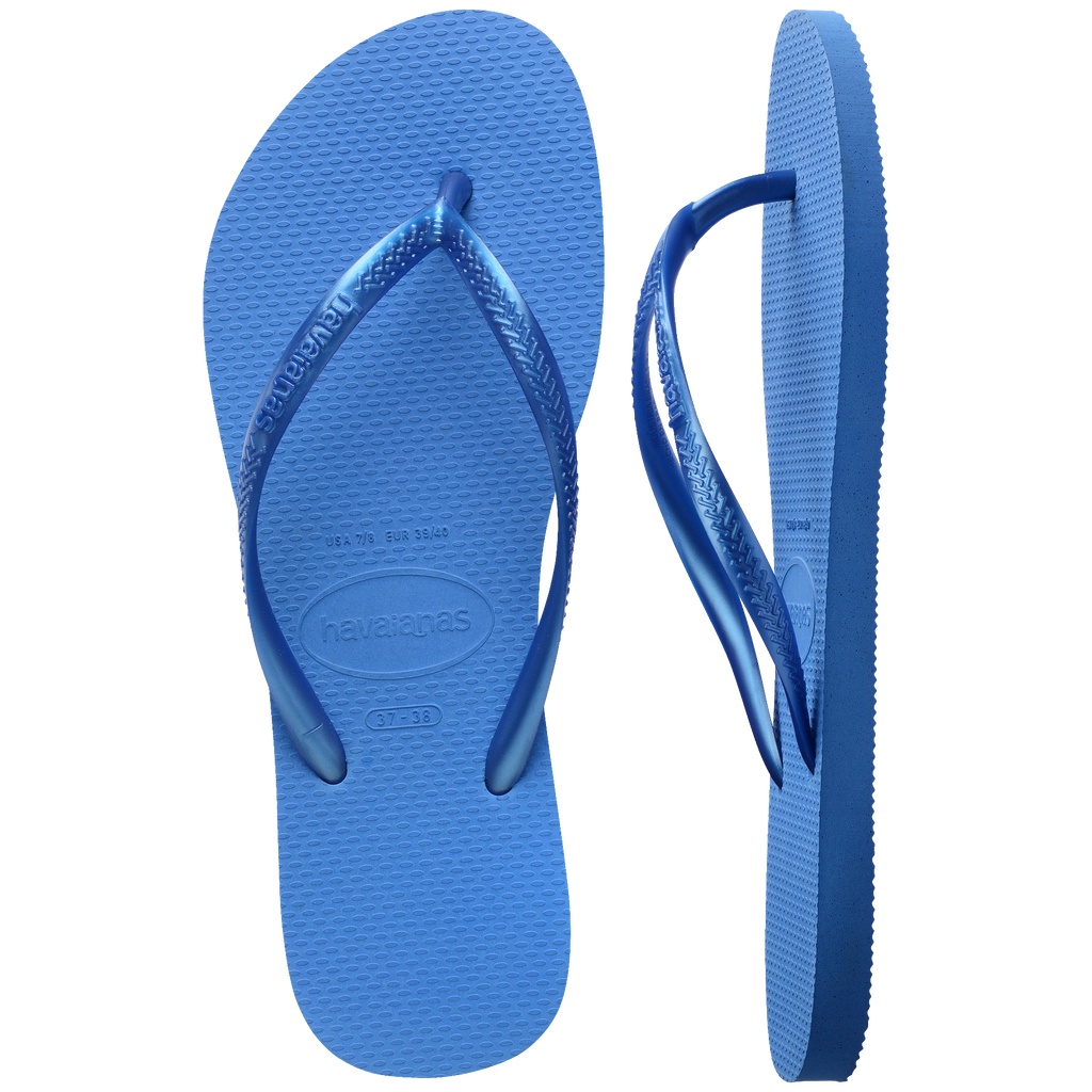 Women's Slim Flip Flops - BRILLIANT BLUE