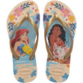 Kid's Slim Princess Flip Flops - BEIGE STRAW/BEIGE STRAW