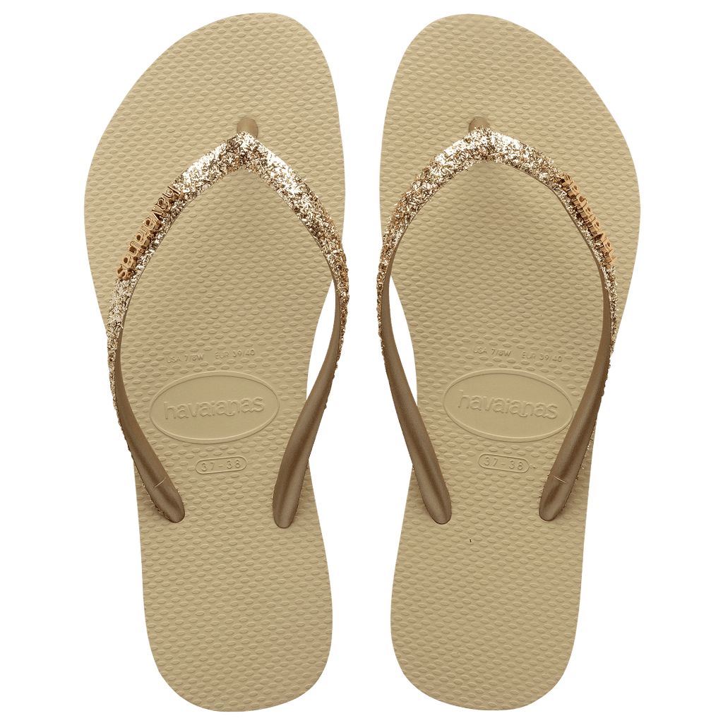 Women's Slim Glitter II Flip Flop - Brown