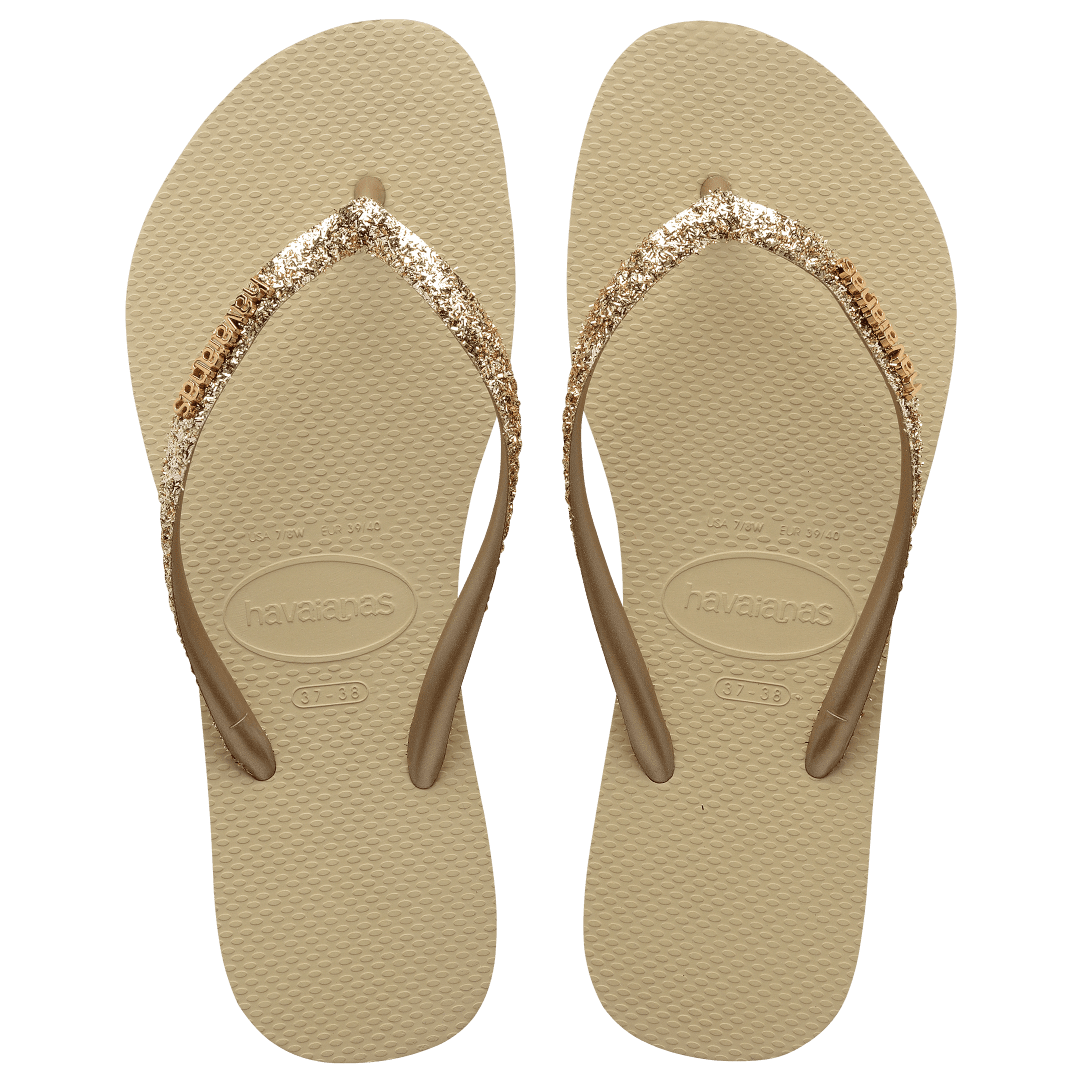 Women's Slim Glitter II Flip Flop - Brown